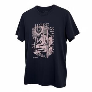 AllSaints Cacti Boyfriend Hope Springs Graphic T Shirt Black Size M